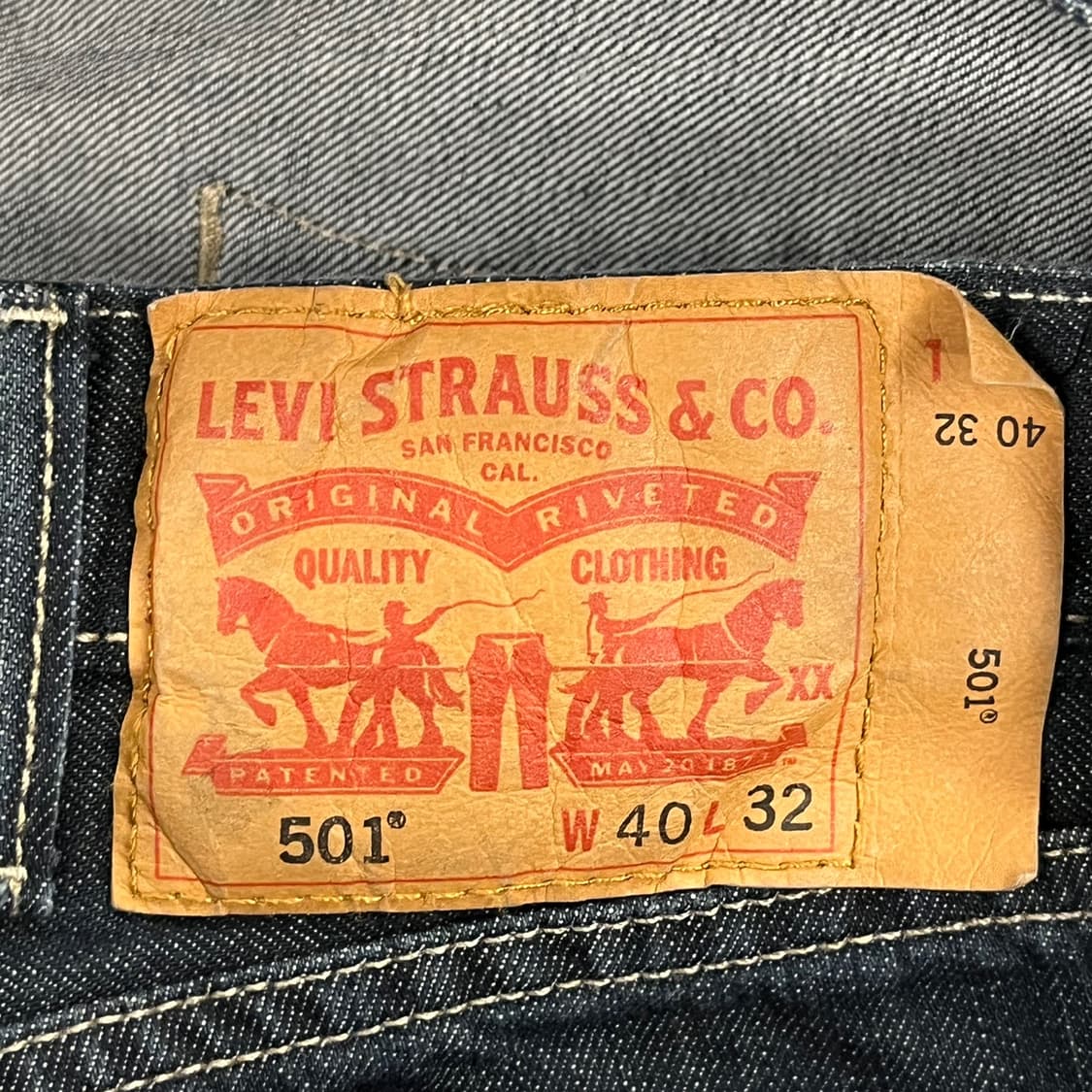[정품] 리바이스 진청 데님 청바지 b14 상품이미지4