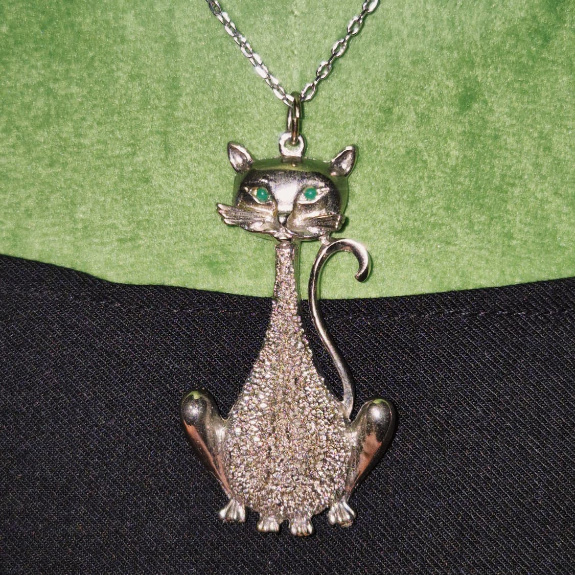 60s 미국 빈티지 크리스탈 고양이 목걸이 상품이미지7