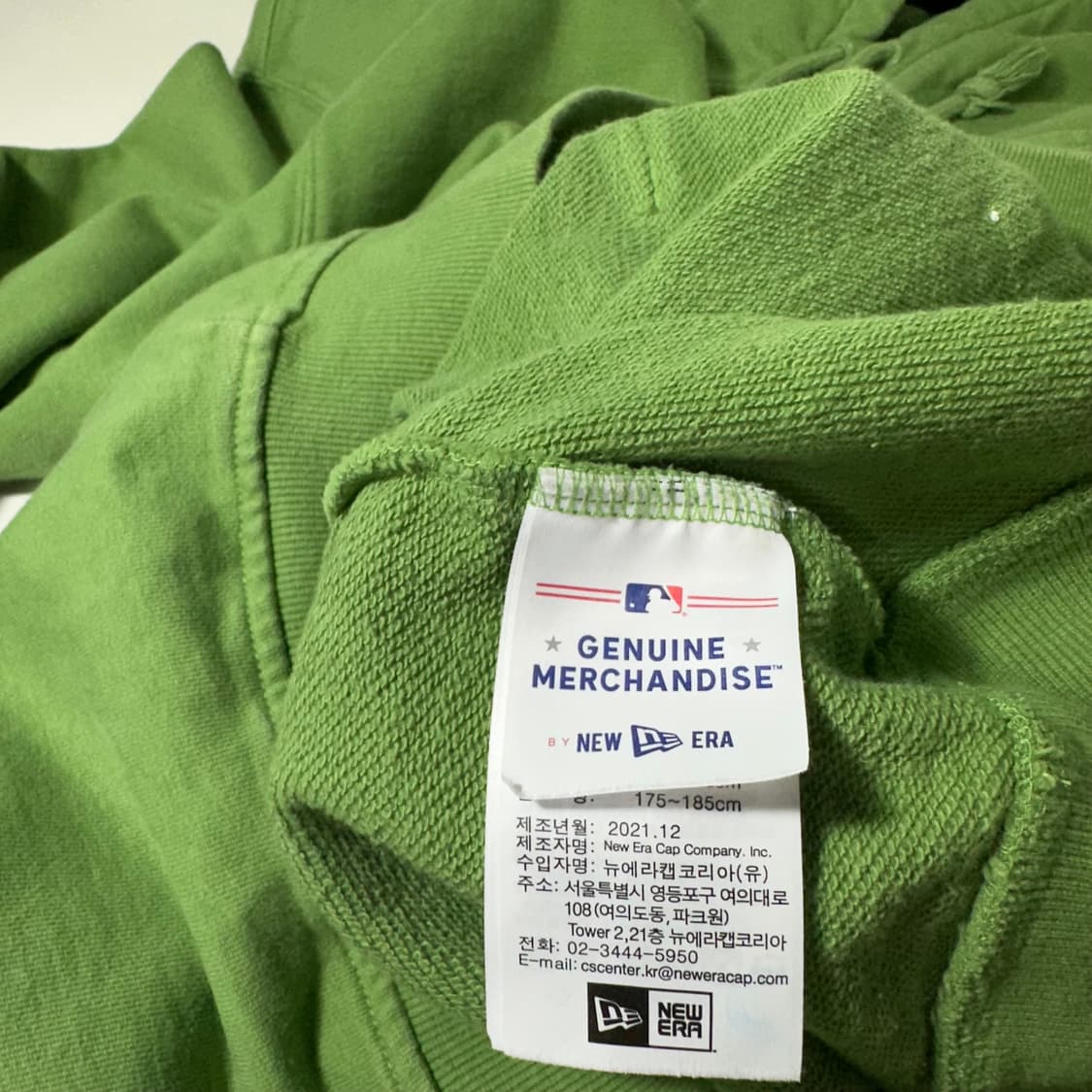XL 뉴에라 오버핏 파스텔그린 오클랜드 에슬레틱 스웻후드티 상품이미지6