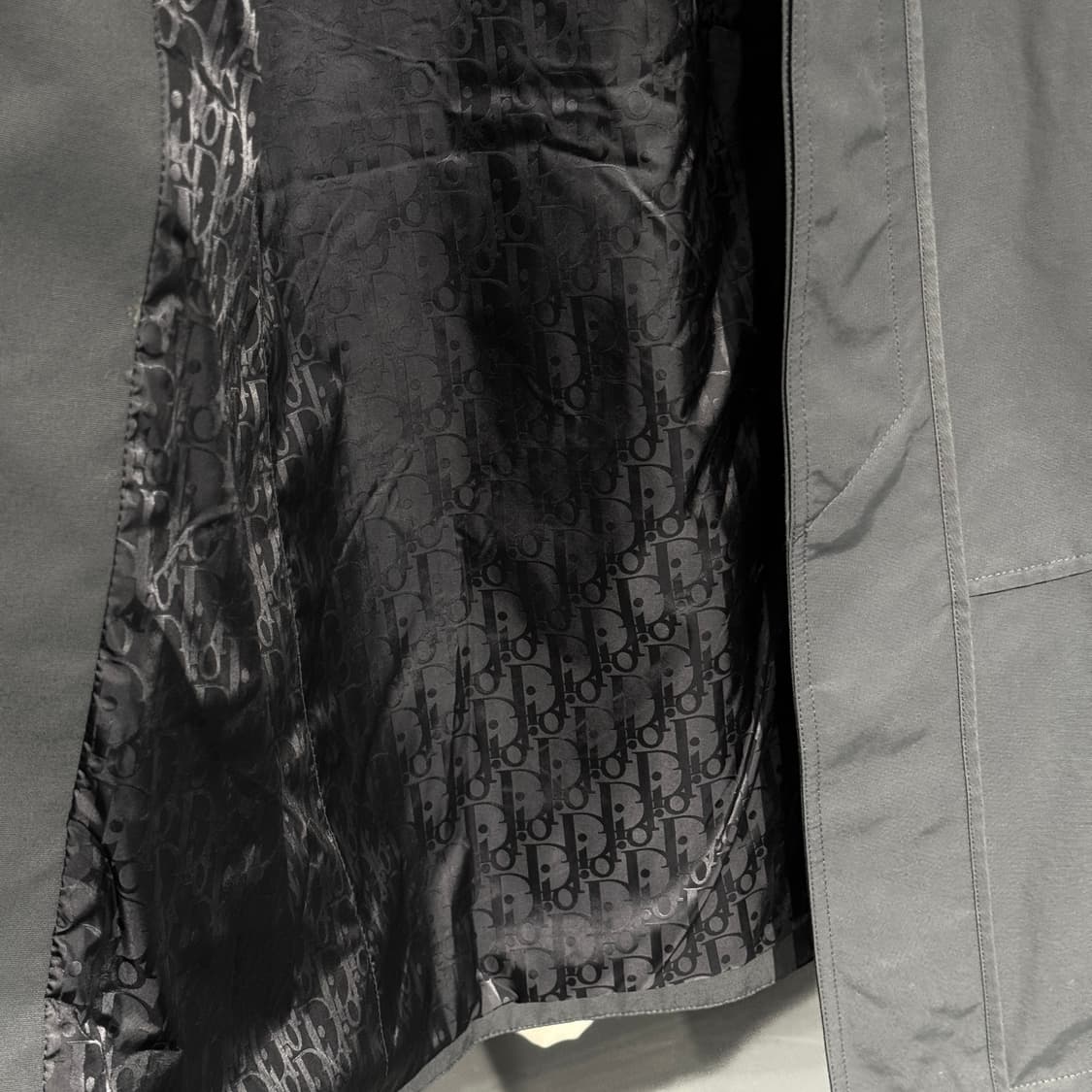 [새상품급/48] 디올 오블리크 자카드 탈착식 카라 테크니컬 롱 코트 상품이미지5