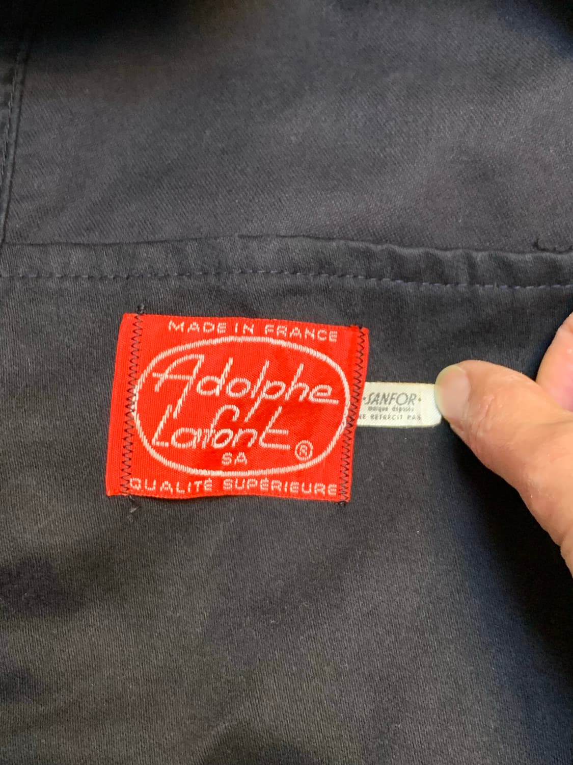 [46]60‘s Adolphe Lafont 블랙 몰스킨 자켓 상품이미지4