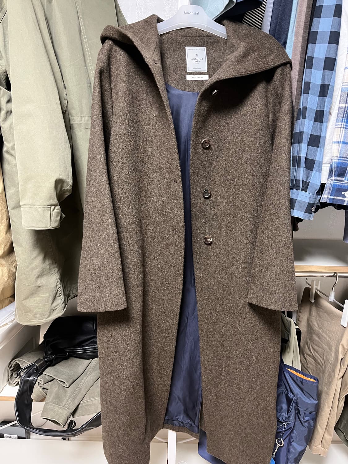 문달 후드 롱 코트 상품이미지5