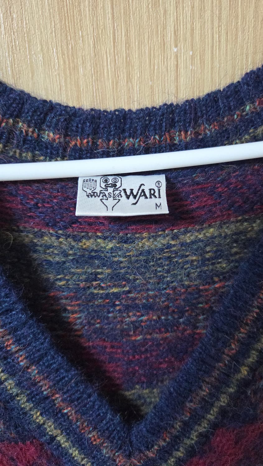 (착샷) 와리 wari 알파카 페어아일 니트 베스트 상품이미지4