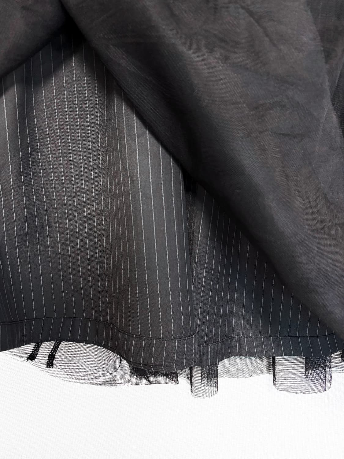 Reversible Sheer Midi Skirt - Black 상품이미지9