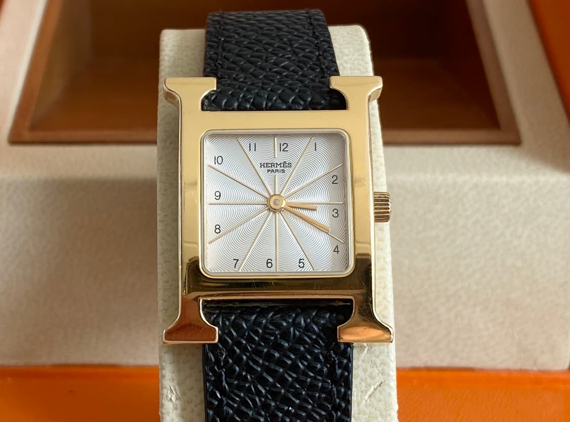 에르메스 H아워 1.201 금장 여성용 쿼츠 PM 스몰 사이즈 상품이미지1