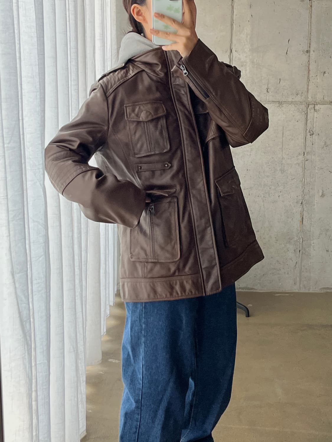 Beyond Closet 양가죽 자켓 브라운 상품이미지3