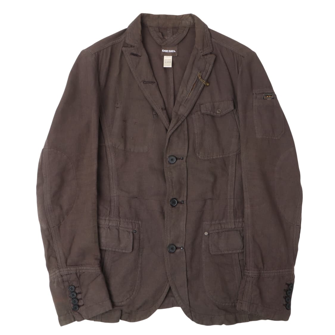 디젤 멀티포켓 바이커 린넨 자켓 상품이미지1