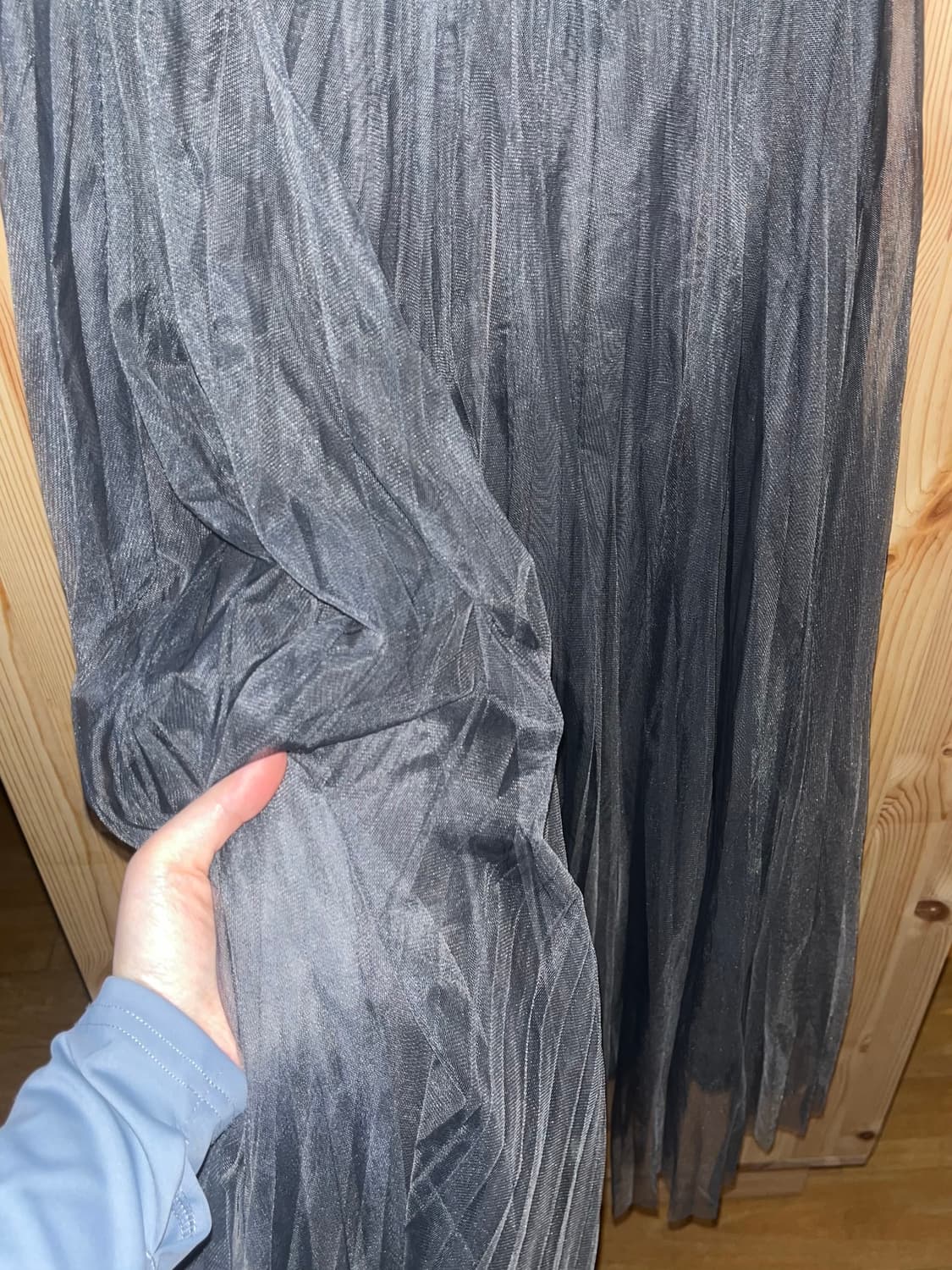 빈티지 그레이 쉬폰 샤 스커트 상품이미지2