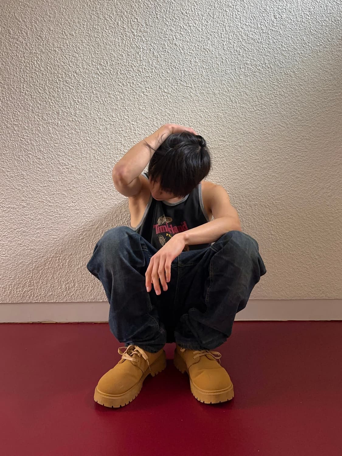 Maru Premium 러스티 워시드 슬림 루즈 진 상품이미지2