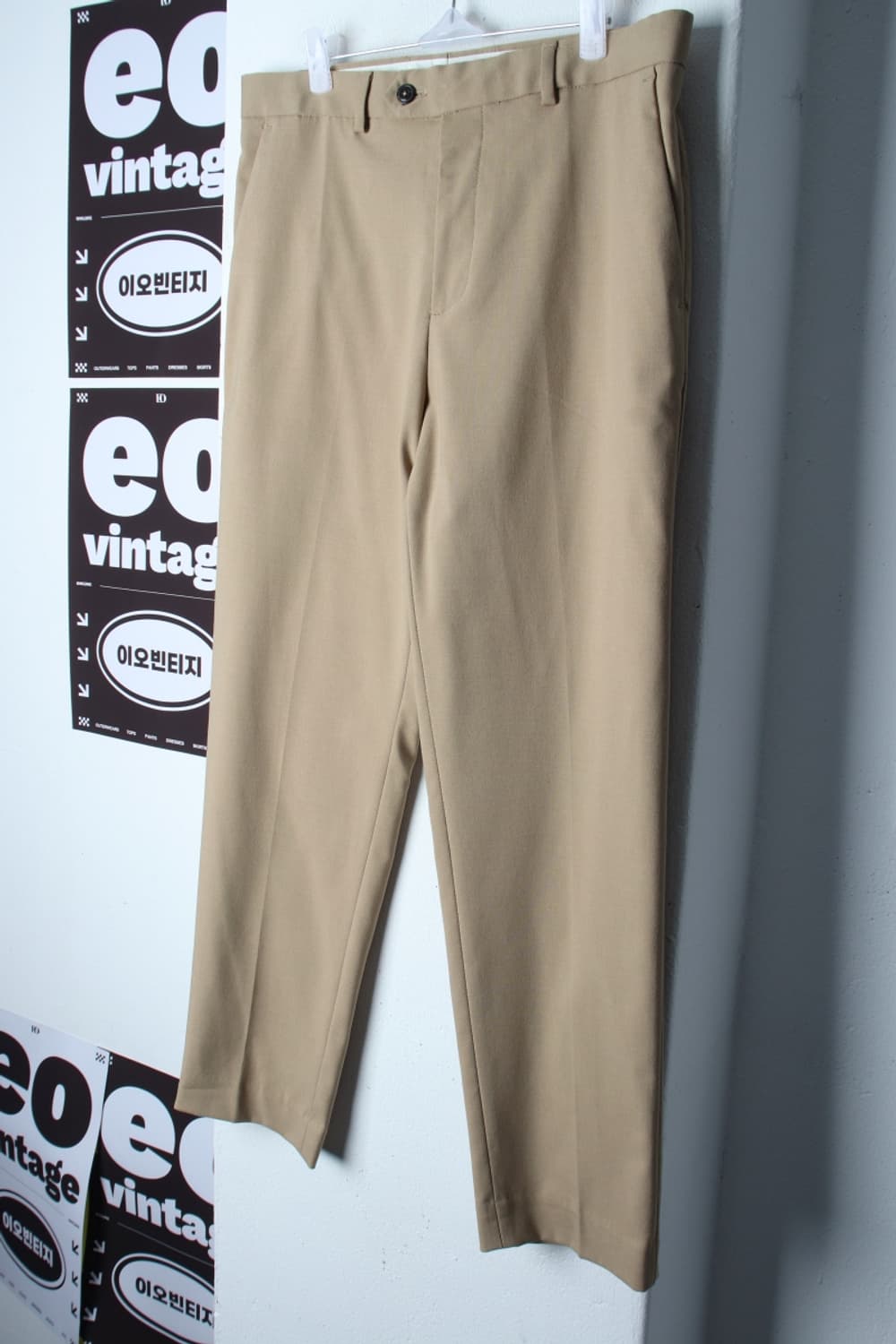 (L-XL) 에잇세컨즈 슬랙스 경량 바지 베이지 무지 놈코어-P10217 상품이미지1