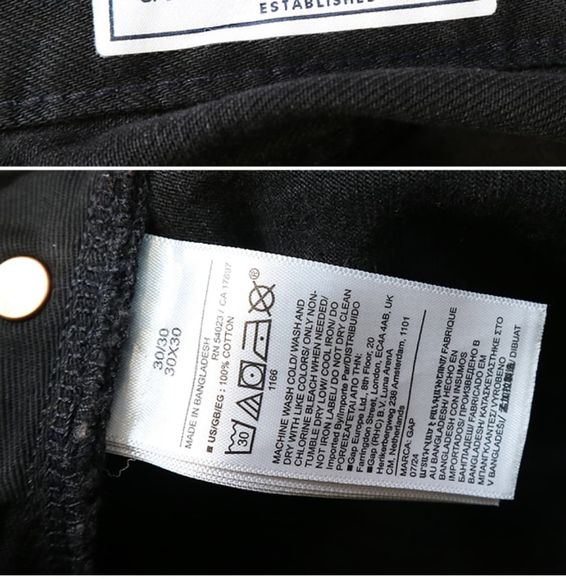 GAP 갭 90SS 루즈핏 흑청데님 굿 컨디션 30사이즈 상품이미지7