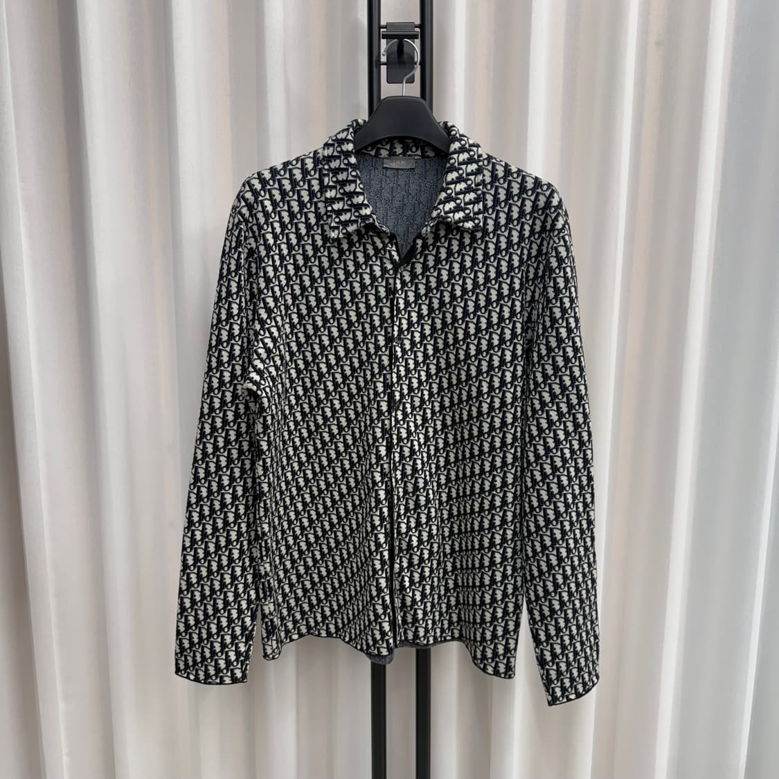 [26년 구매/ XL] 디올 오블리크 니트 셔츠 상품이미지1