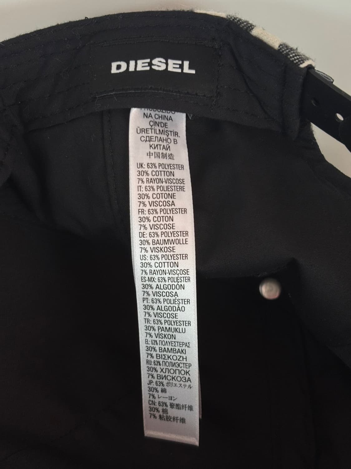 Diesel Check Ball Cap 상품이미지7