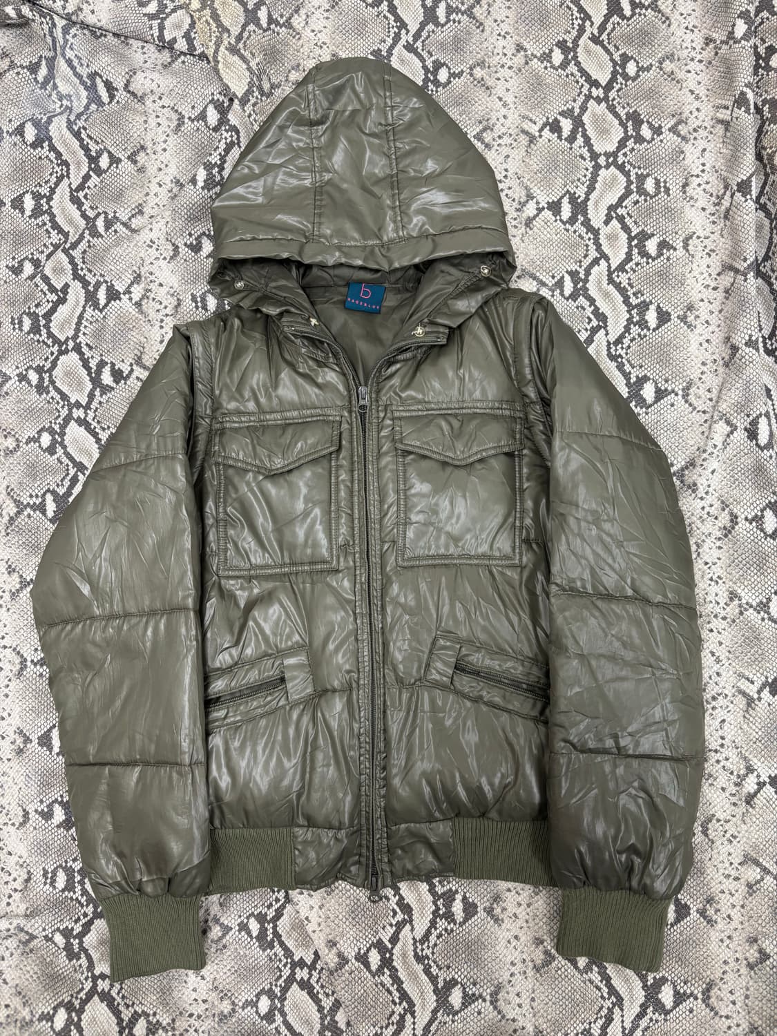 Y2K Mood Green Hoodie Down Utility Paddi 상품이미지5