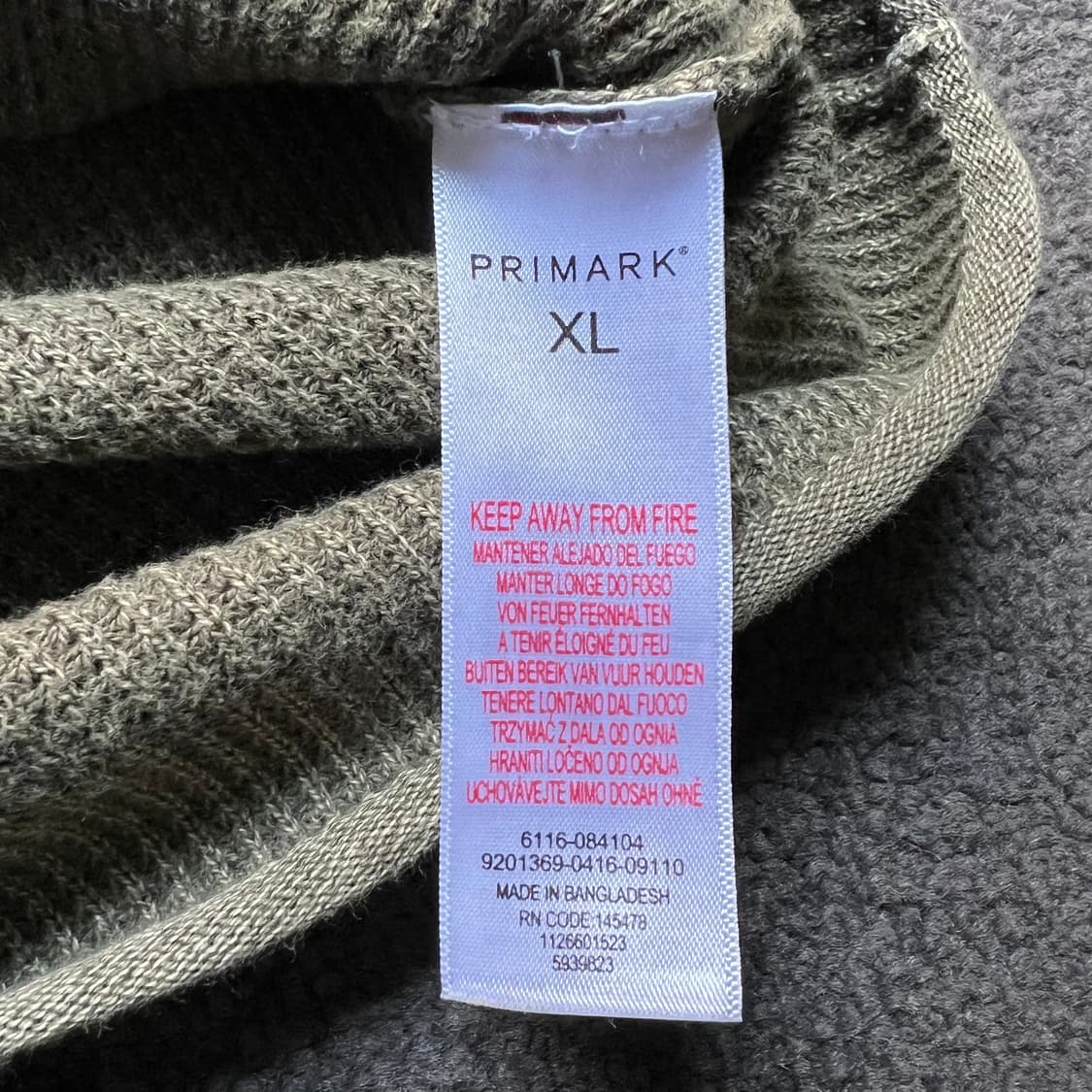 Primark 올리브 그린 스웨터 [XL] 상품이미지5