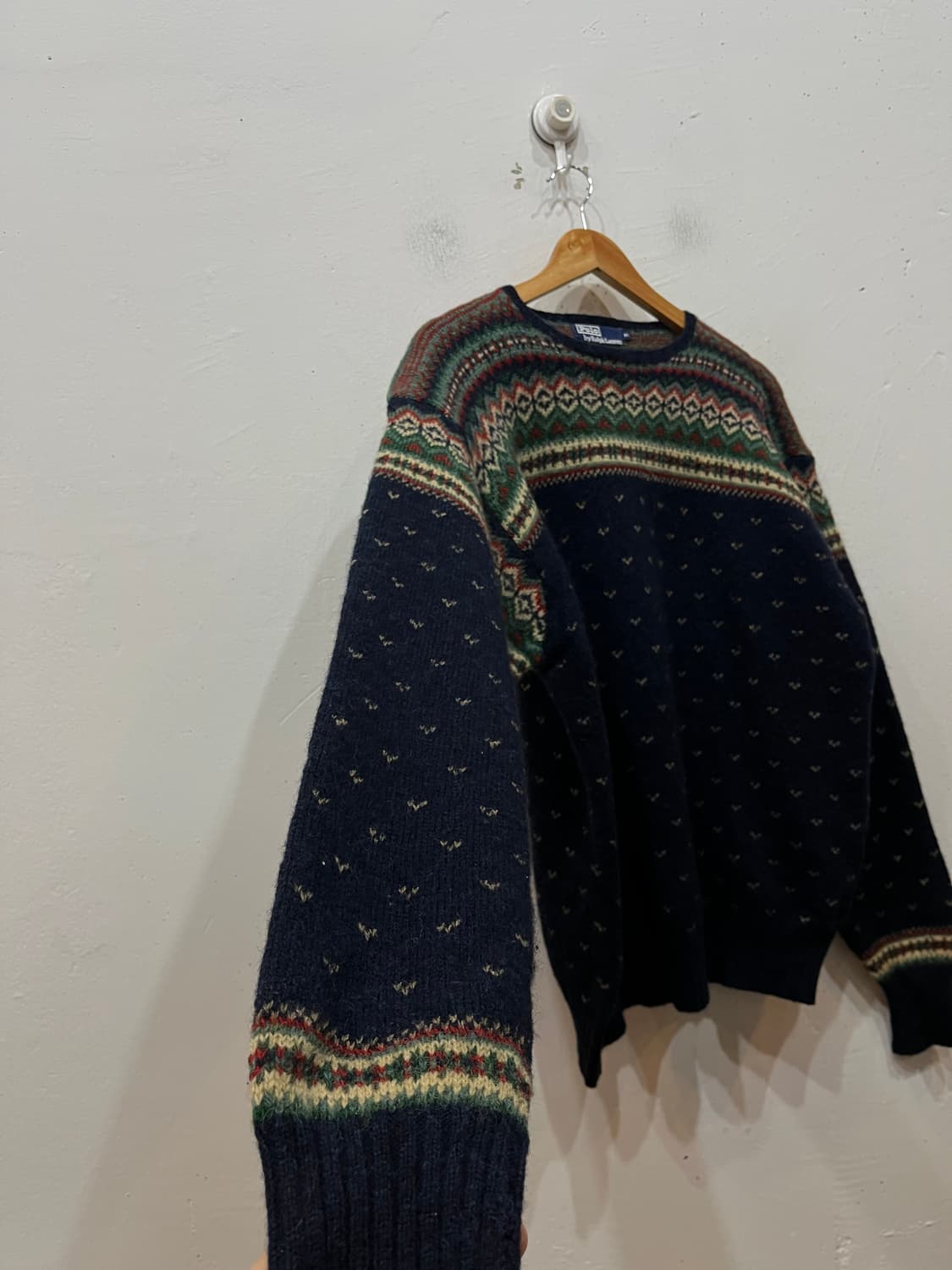 폴로랄프로렌 페어아일 램스울 실크 니트 스웨터 XL 상품이미지3