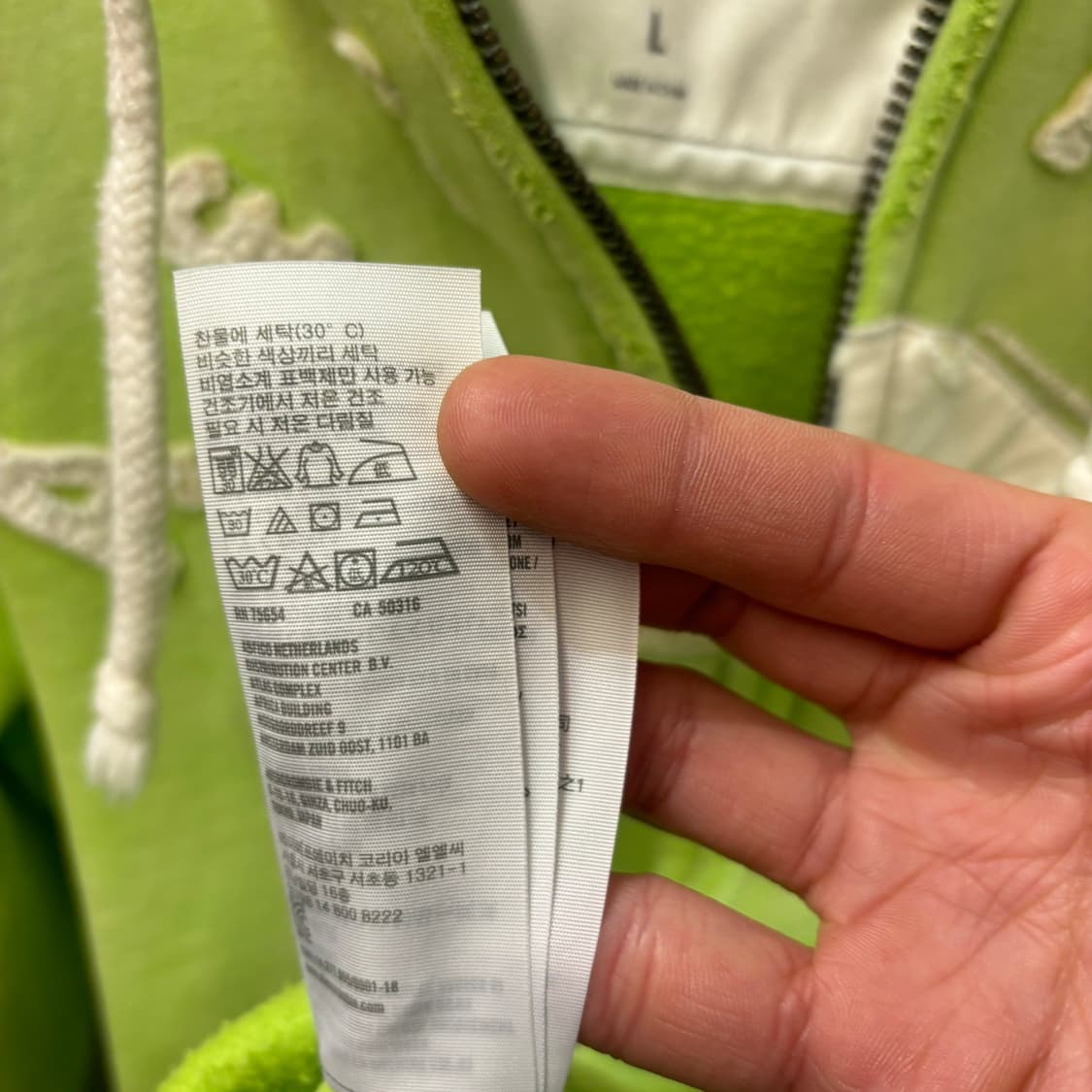 아베크롬비 y2k 빈티지 라이트 그린 후드집업 L 상품이미지8