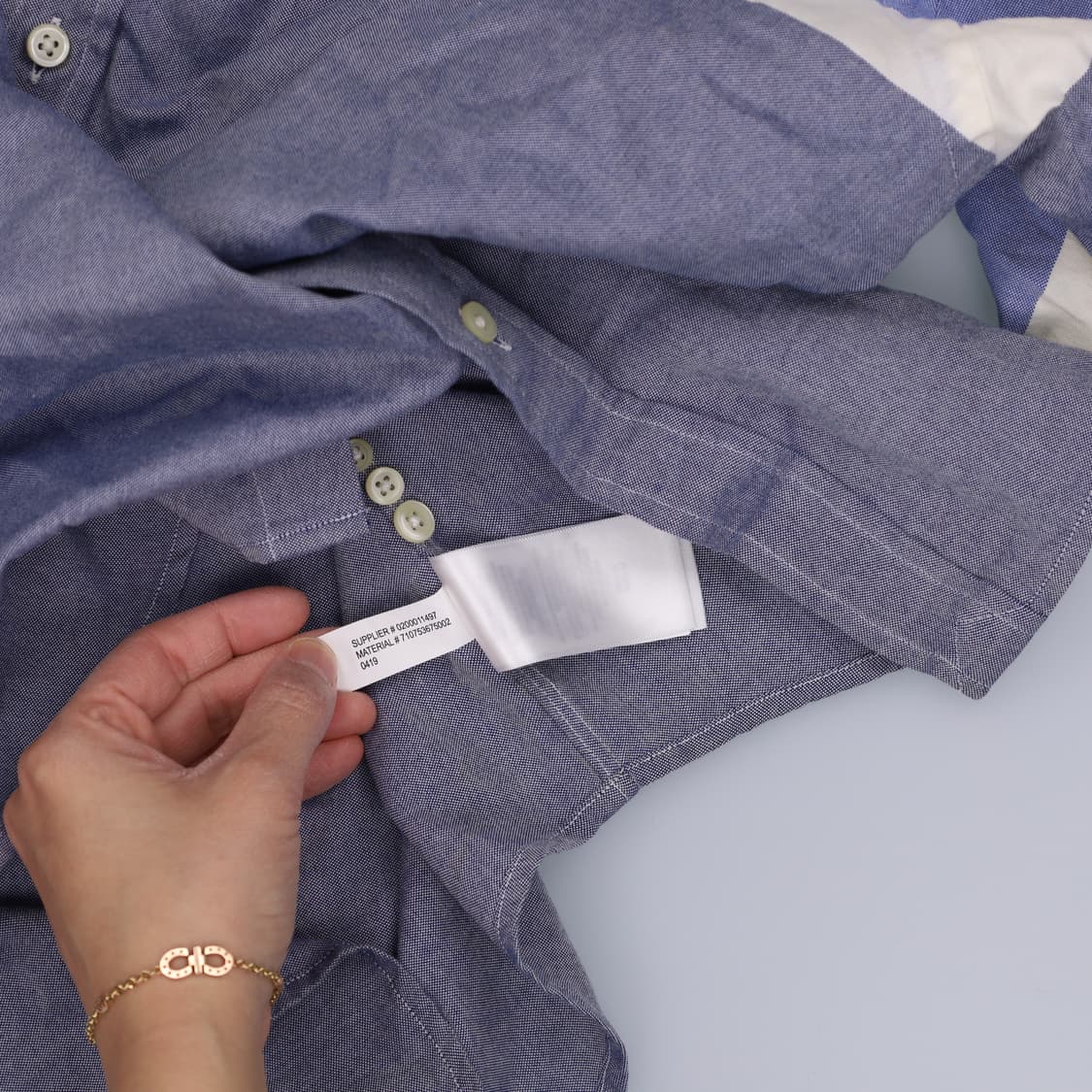 L 폴로 슬림핏 배색 셔츠 0310H1 상품이미지8