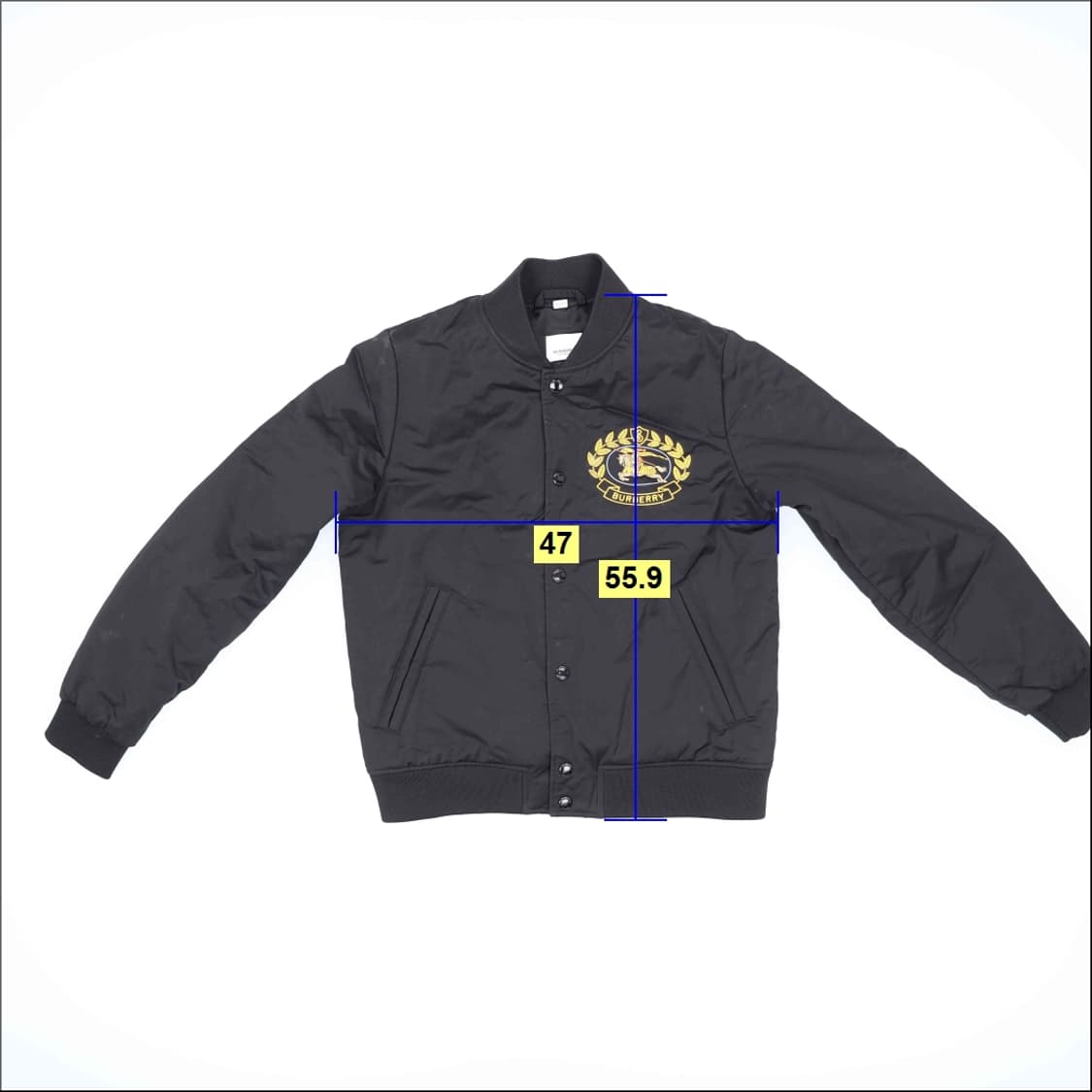 [12Y/152CM] 버버리 키즈여성 블랙 봄버자켓 0119H2 상품이미지9