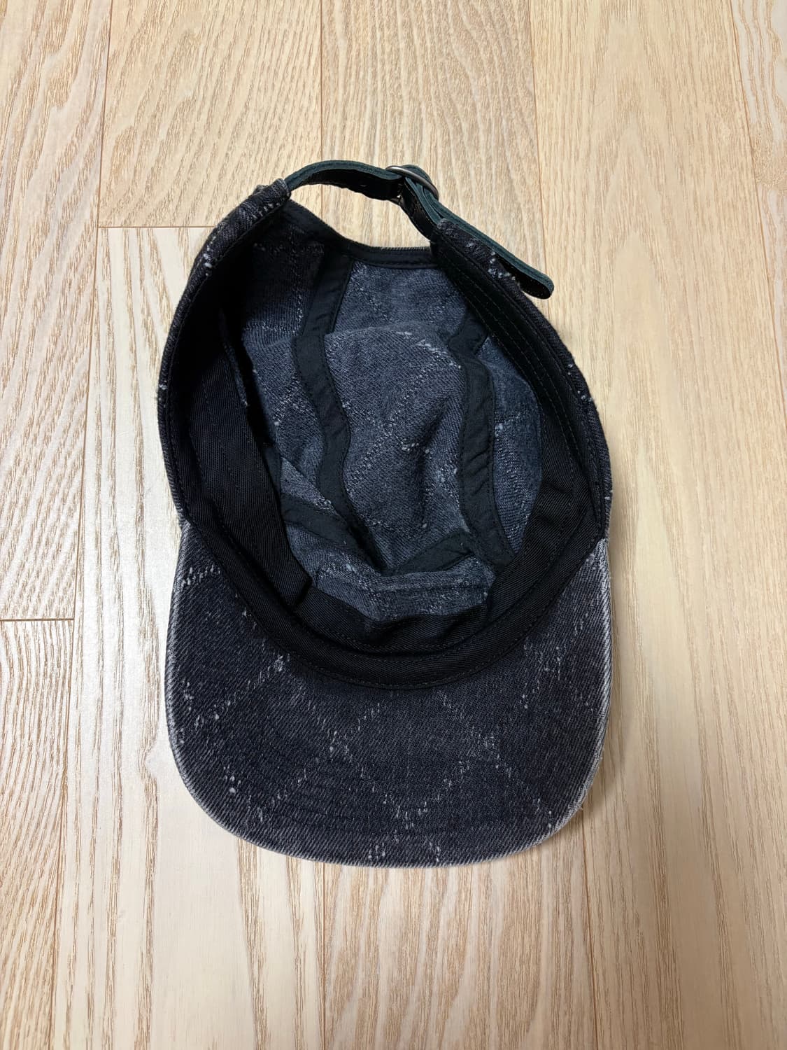 슈프림 펀칭 데님 캠프캡 블랙 상품이미지2