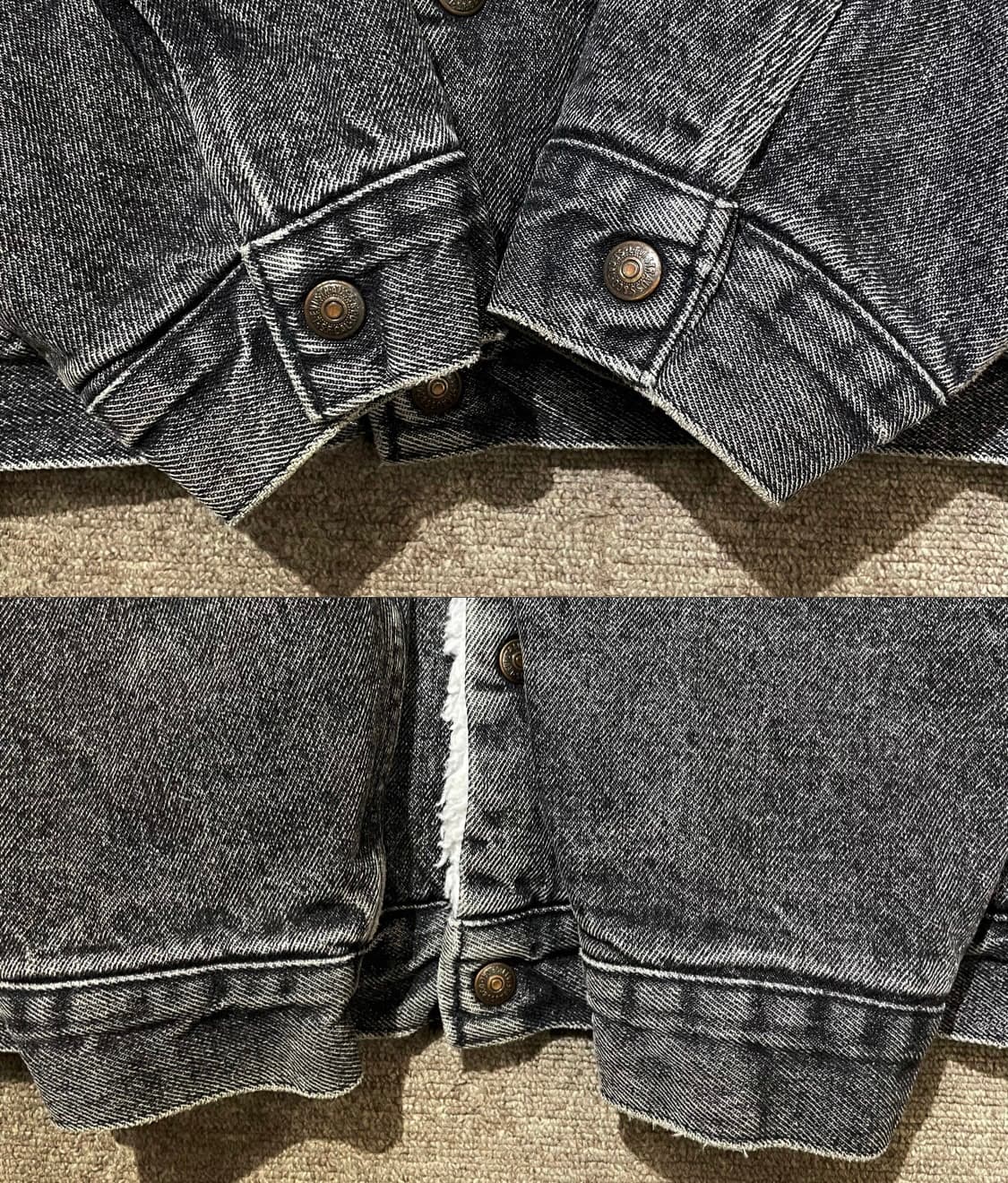 (XL) 80s USA Levi's 리바이스 쉐르파 데님 자켓 흑청 상품이미지9