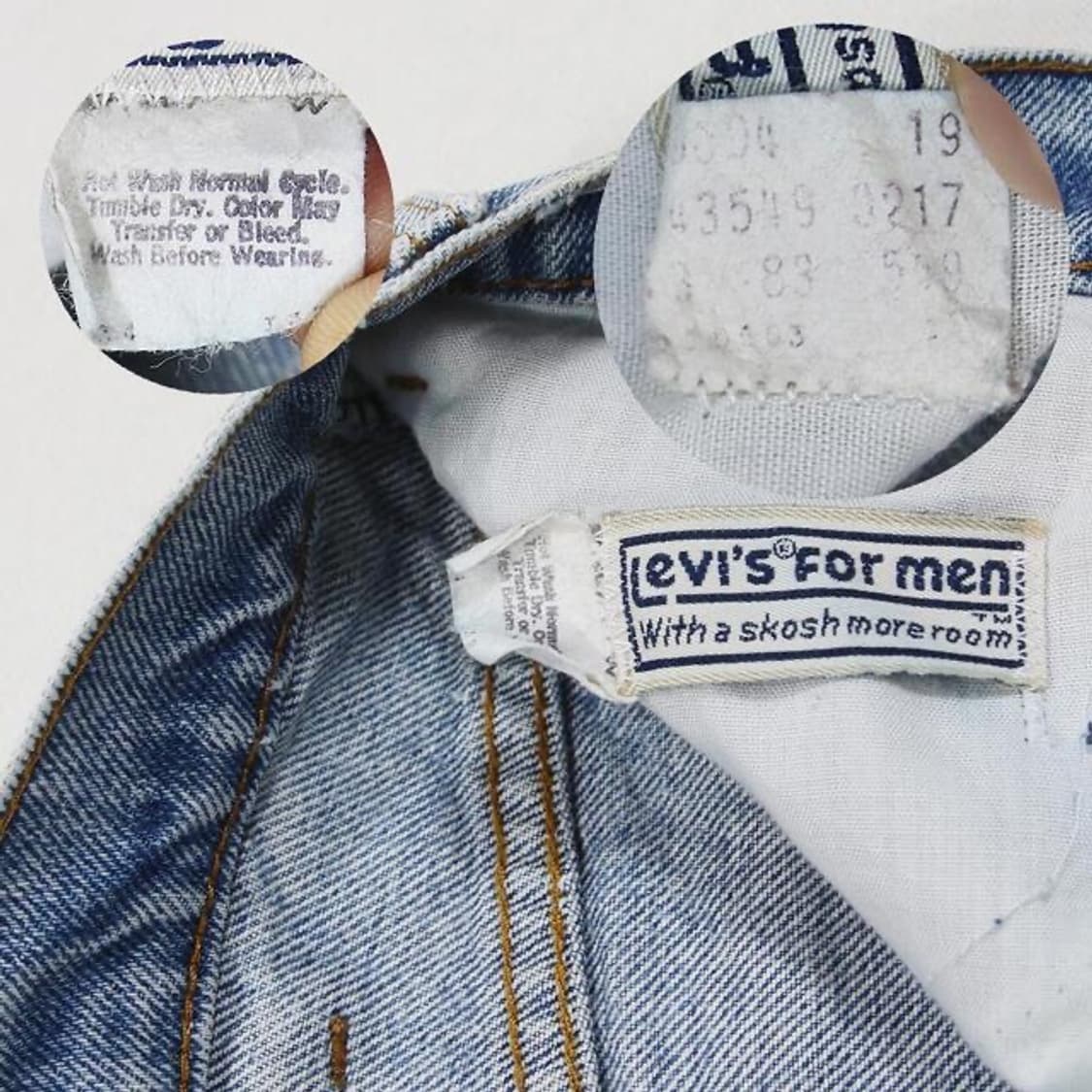 (착용컷) 90‘s 리바이스 레더탭 커팅 데님 반바지  상품이미지6