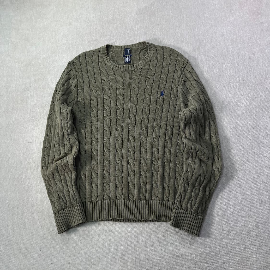 100 폴로랄프로렌 카키 꽈배기 니트 상품이미지1