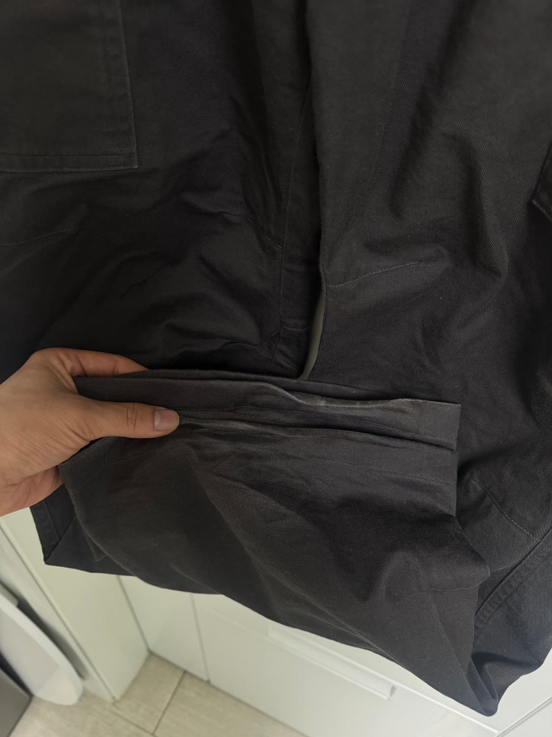 토니웩 워시드 코튼 루즈 플레어 카고 팬츠 상품이미지3