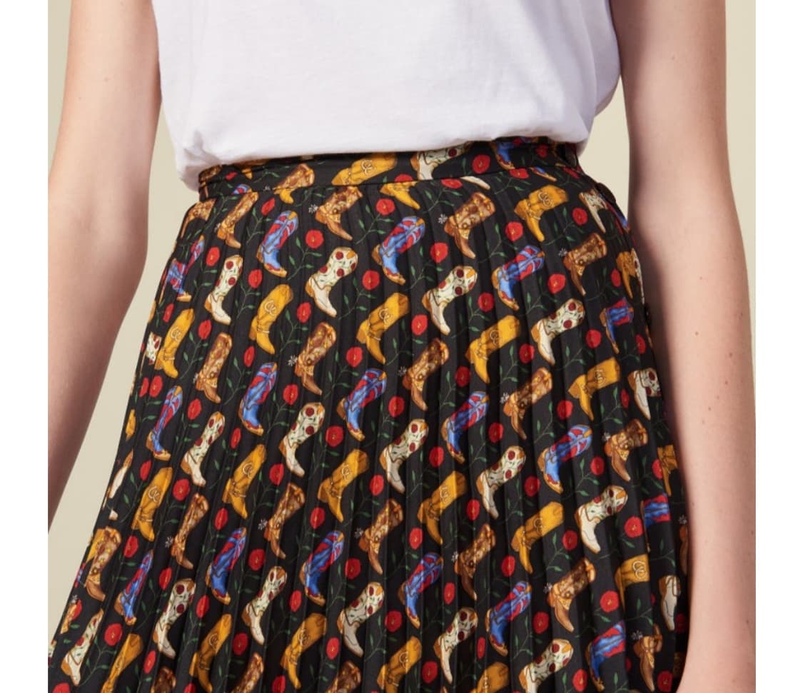 (새상품)산드로 팔마프린트 플리츠스커트 상품이미지10