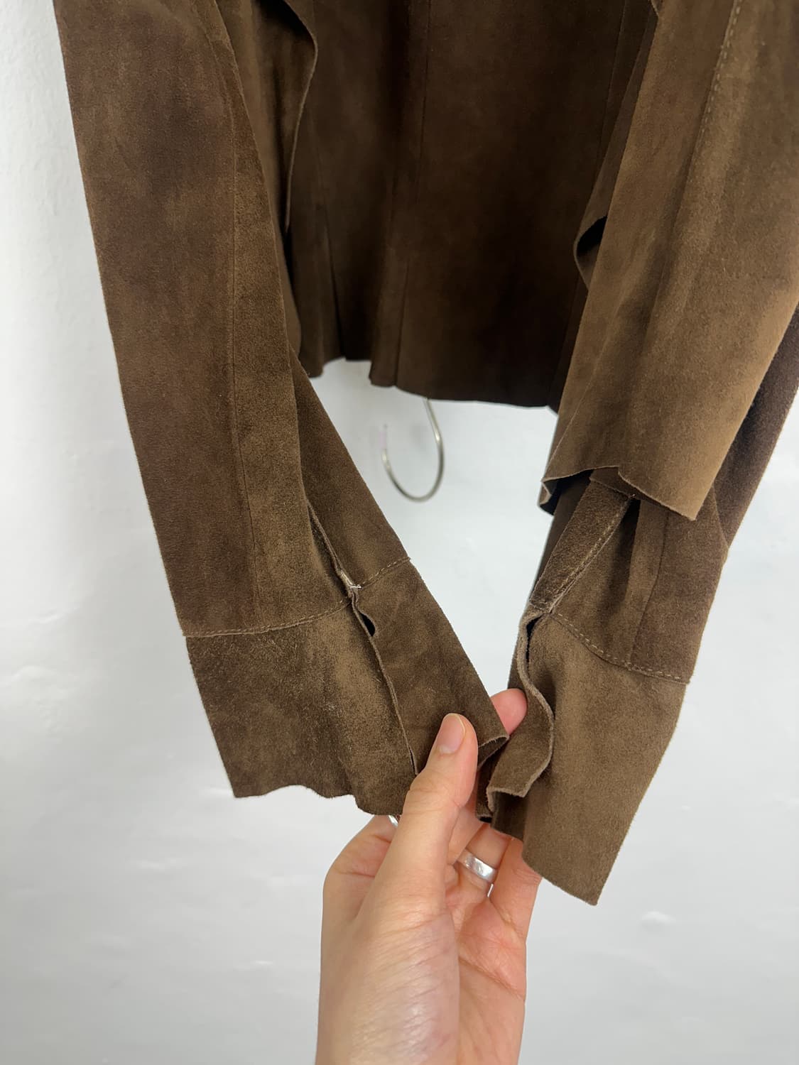 Suede Drape Open Jacket 상품이미지5