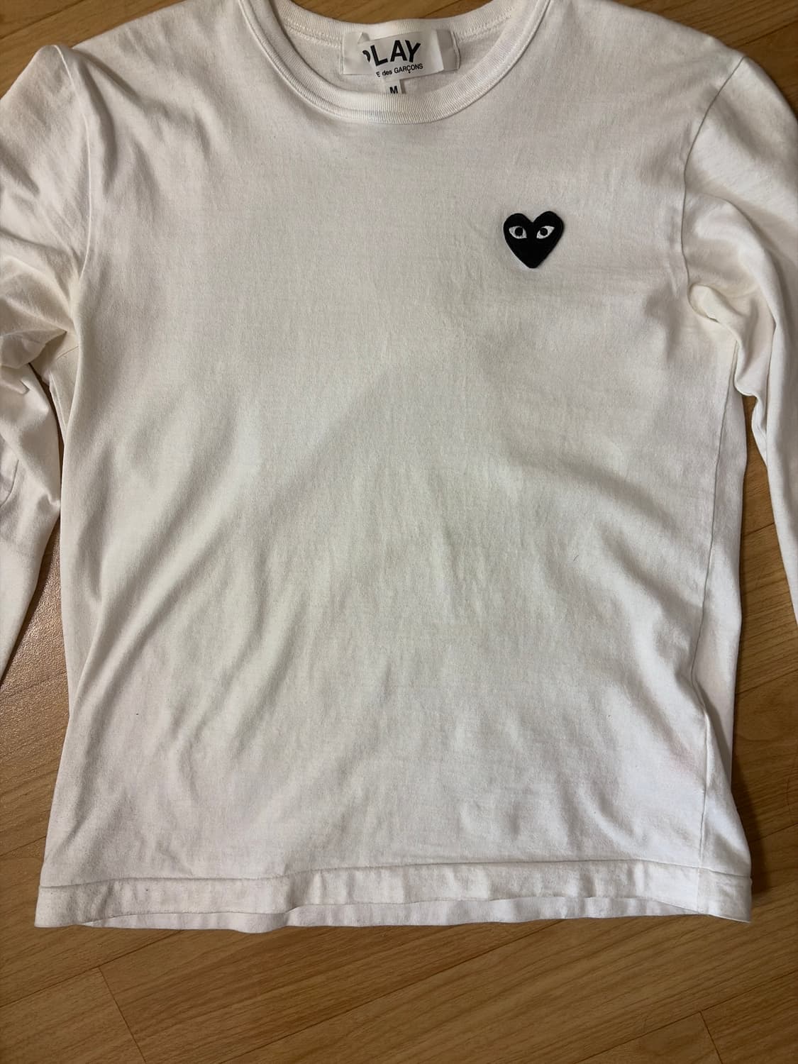 꼼데가르송 롱슬리브 하얀색 팔아요 상품이미지1