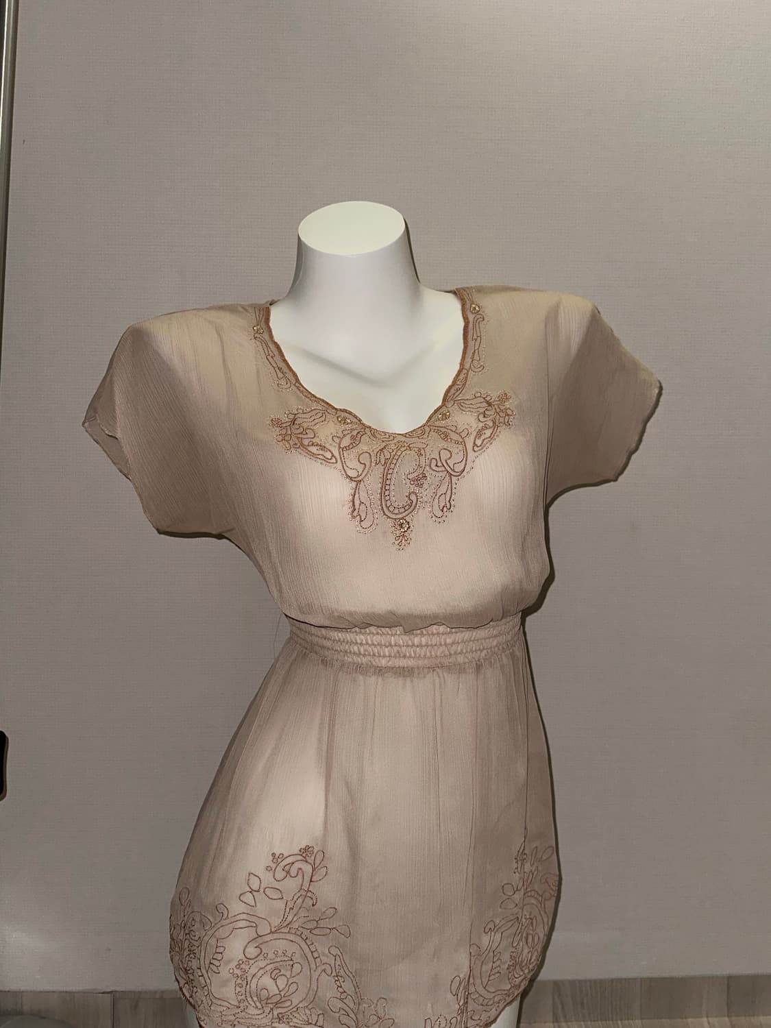 빈티지 페어리코어 시스루 반소매 블라우스 상품이미지7