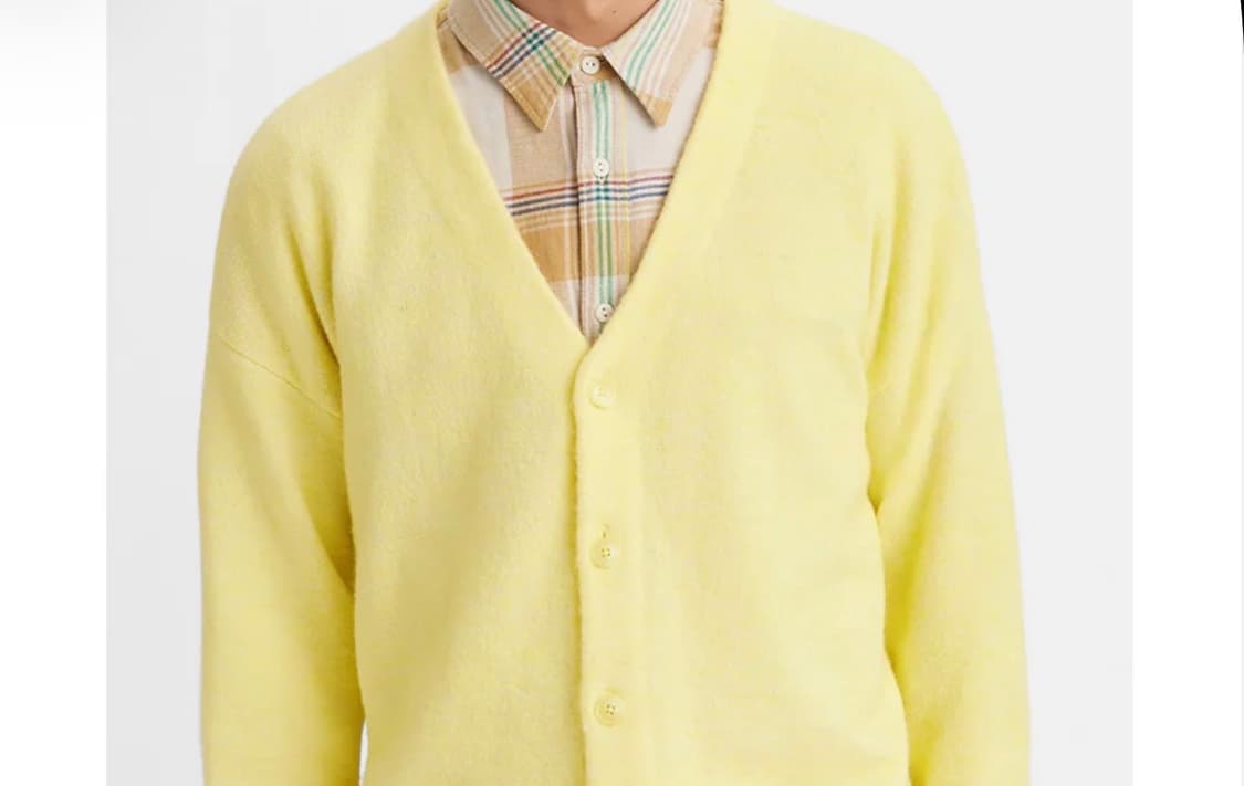 (M) 리바이스 코잇 박시 알파카 가디건 옐로우 상품이미지7