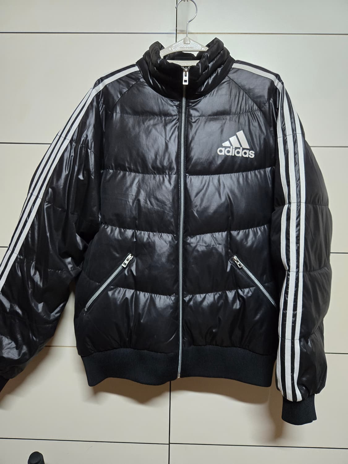 아디다스 을드스쿨 삼선 블랙 다운패딩(대장급매물) 상품이미지2