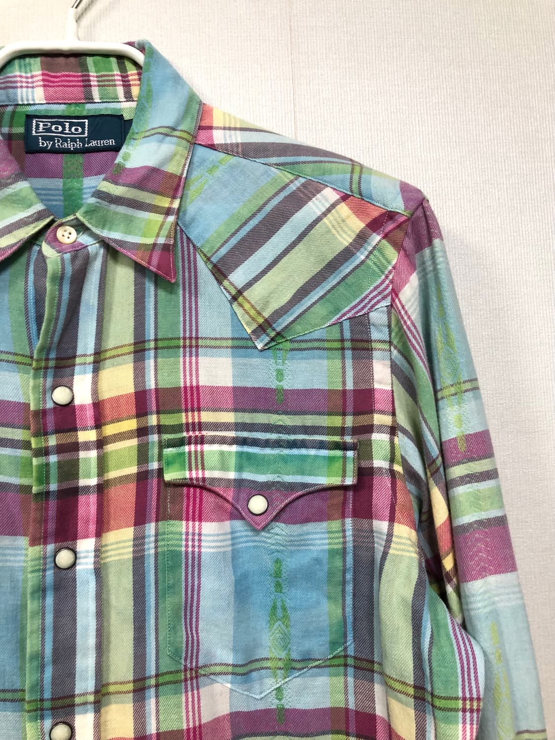 폴로 랄프로렌 나바호 체크패턴 웨스턴 코튼셔츠 S _ 멀티컬러 상품이미지2