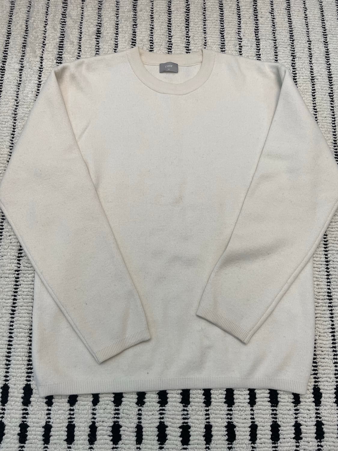 쿠어(Coor) 캐시,울 혼방 라운드 니트 네츄럴색상 상품이미지2