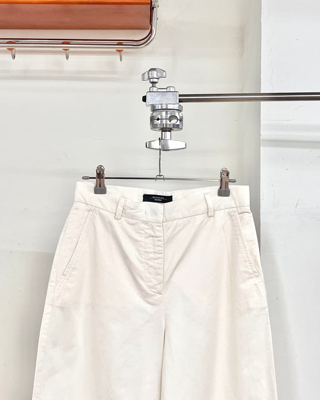 막스마라 화이트 와이드 코튼 팬츠 상품이미지2