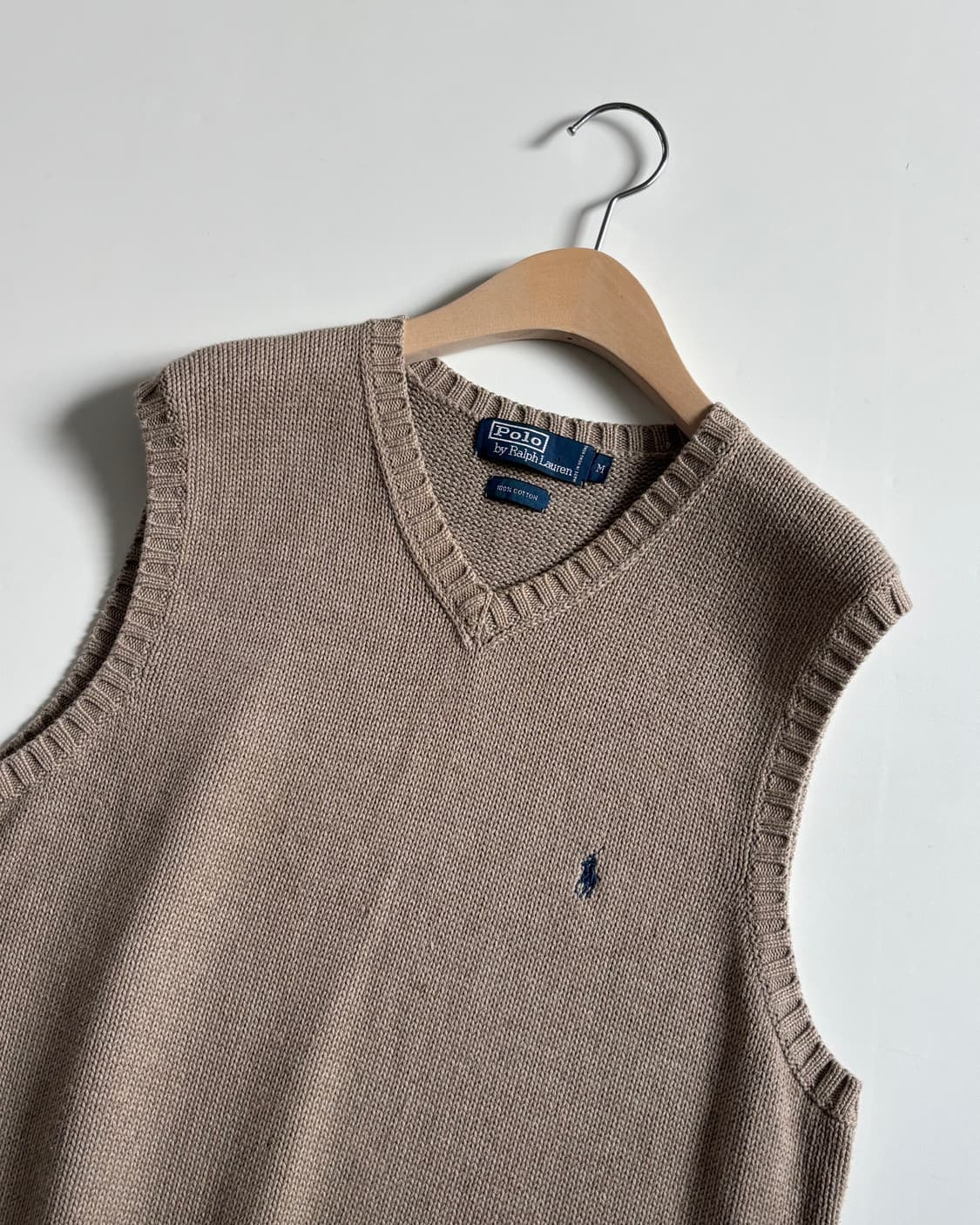 Polo 폴로 랄프로렌 코튼 코코아베이지 니트베스트 상품이미지2