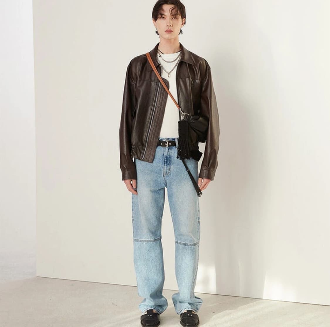 알렌느 다크브라운 그라데이션 레더 2사이즈 상품이미지3