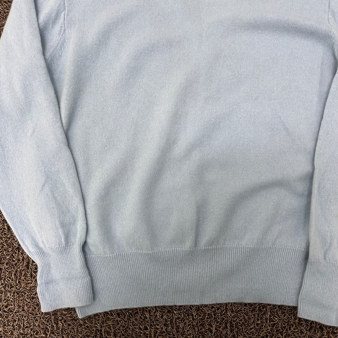 Sandro 산드로 V넥 여성 캐시미어 니트 하늘색 상품이미지9