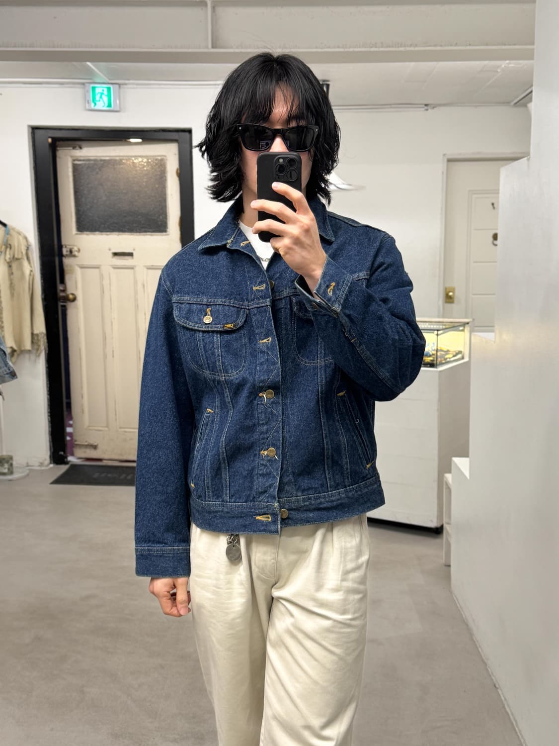 80s USA Lee 220 라이더스 데님 트러커 자켓 상품이미지7