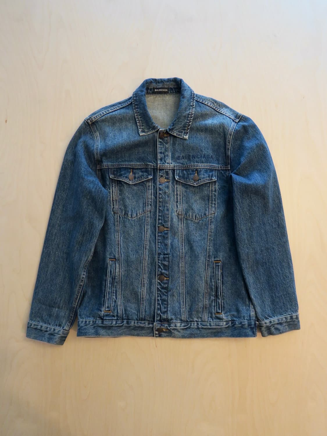 발렌시아가 데님 청자켓 3XL 상품이미지1