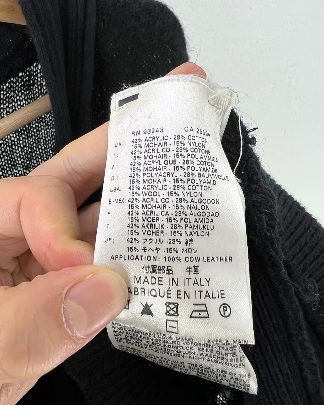 디젤 블랙 시스루 디테일 롱 슬리브 상품이미지9