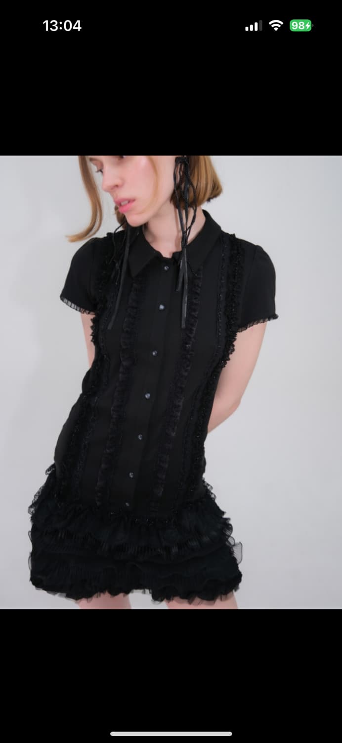 루즈슬립오버 Collar neck lace mini dress 삽니다 상품이미지2
