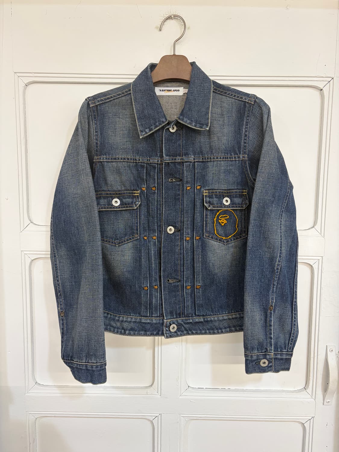 딱붙핏!!-베이프 에이프 스타 데님 자켓 상품이미지4