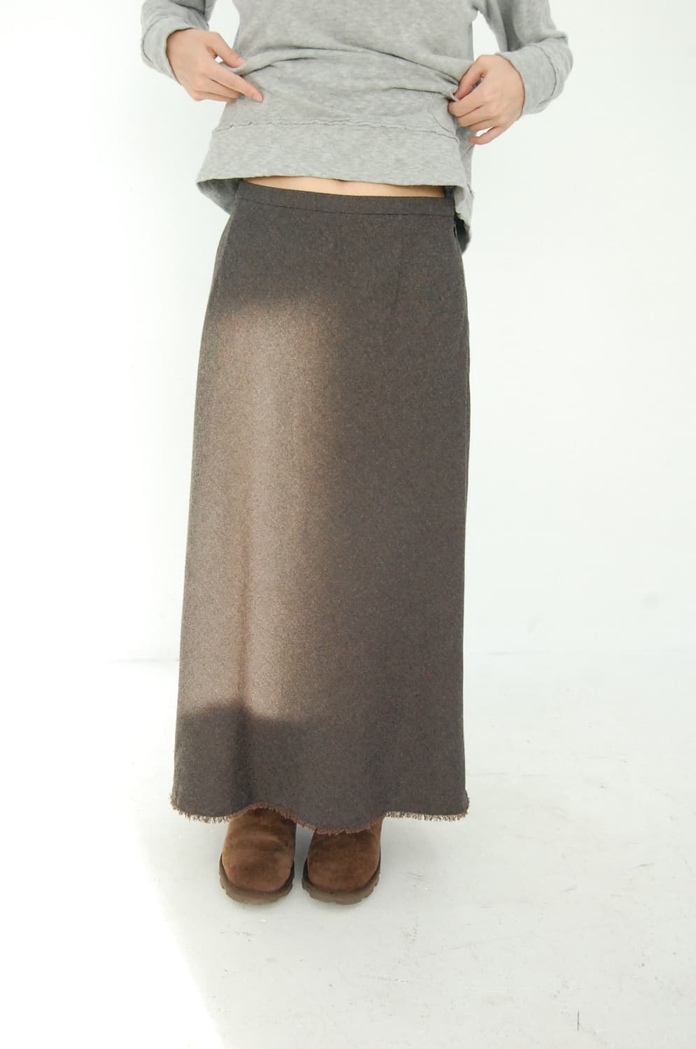 El midas fringe wool skirt 상품이미지5