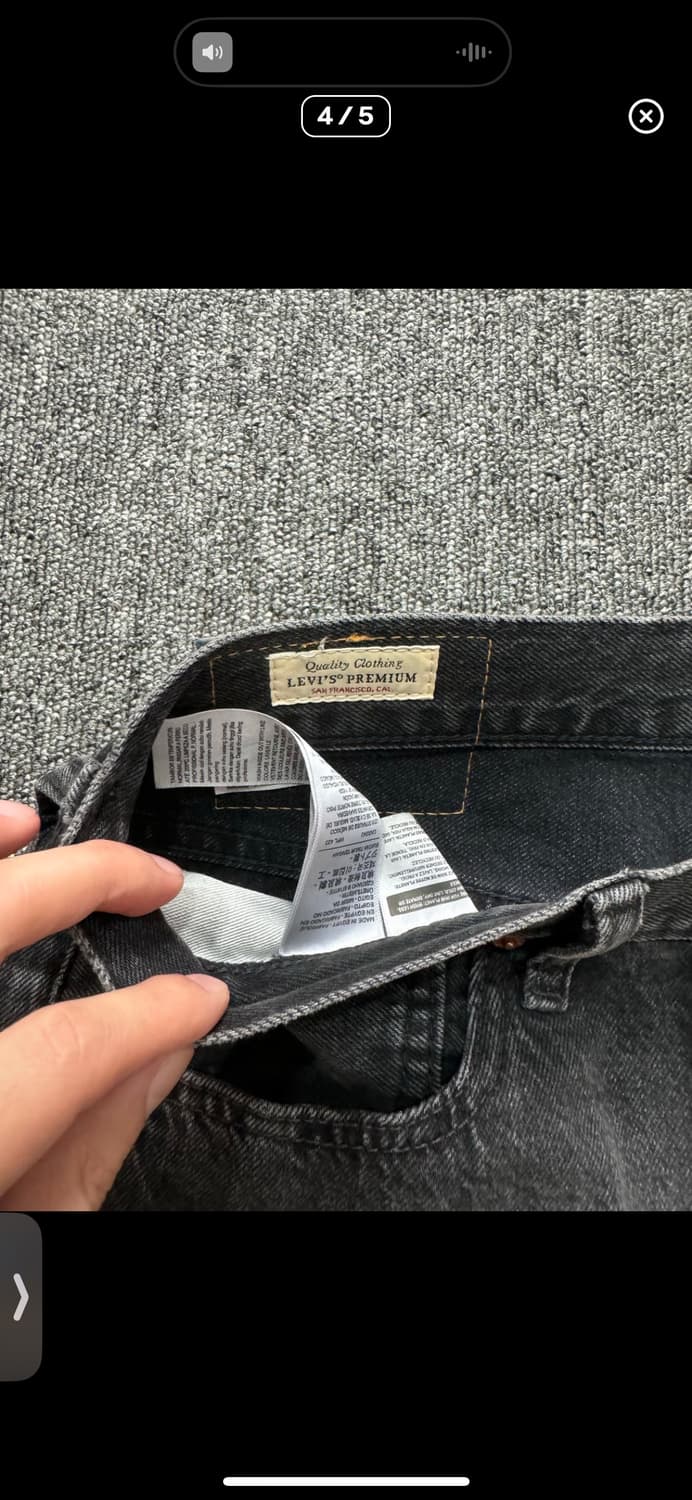 리바이스 501 흑청 34size 상품이미지3