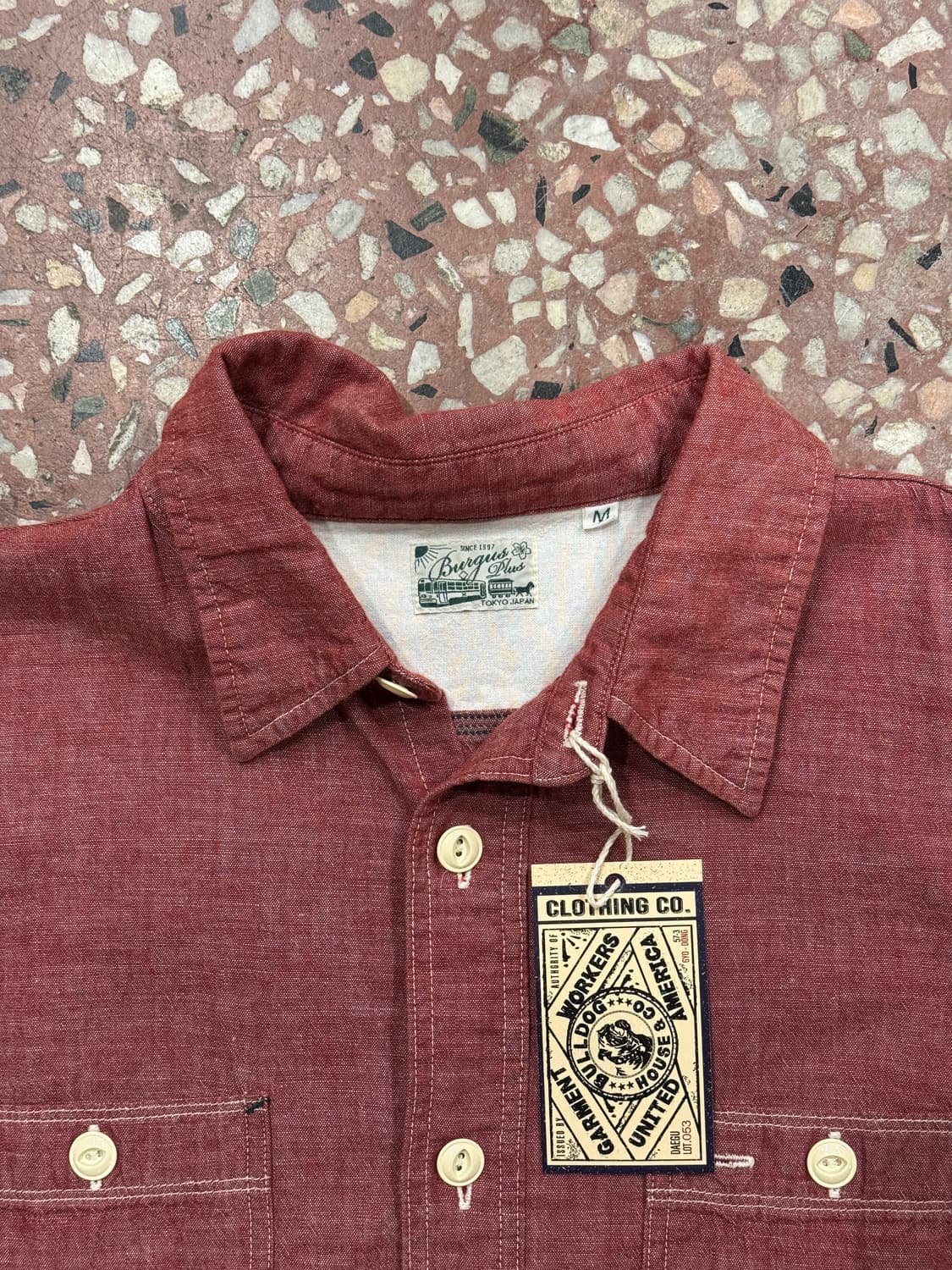 버거스플러스 레드 샴브레이셔츠 (M) 상품이미지4