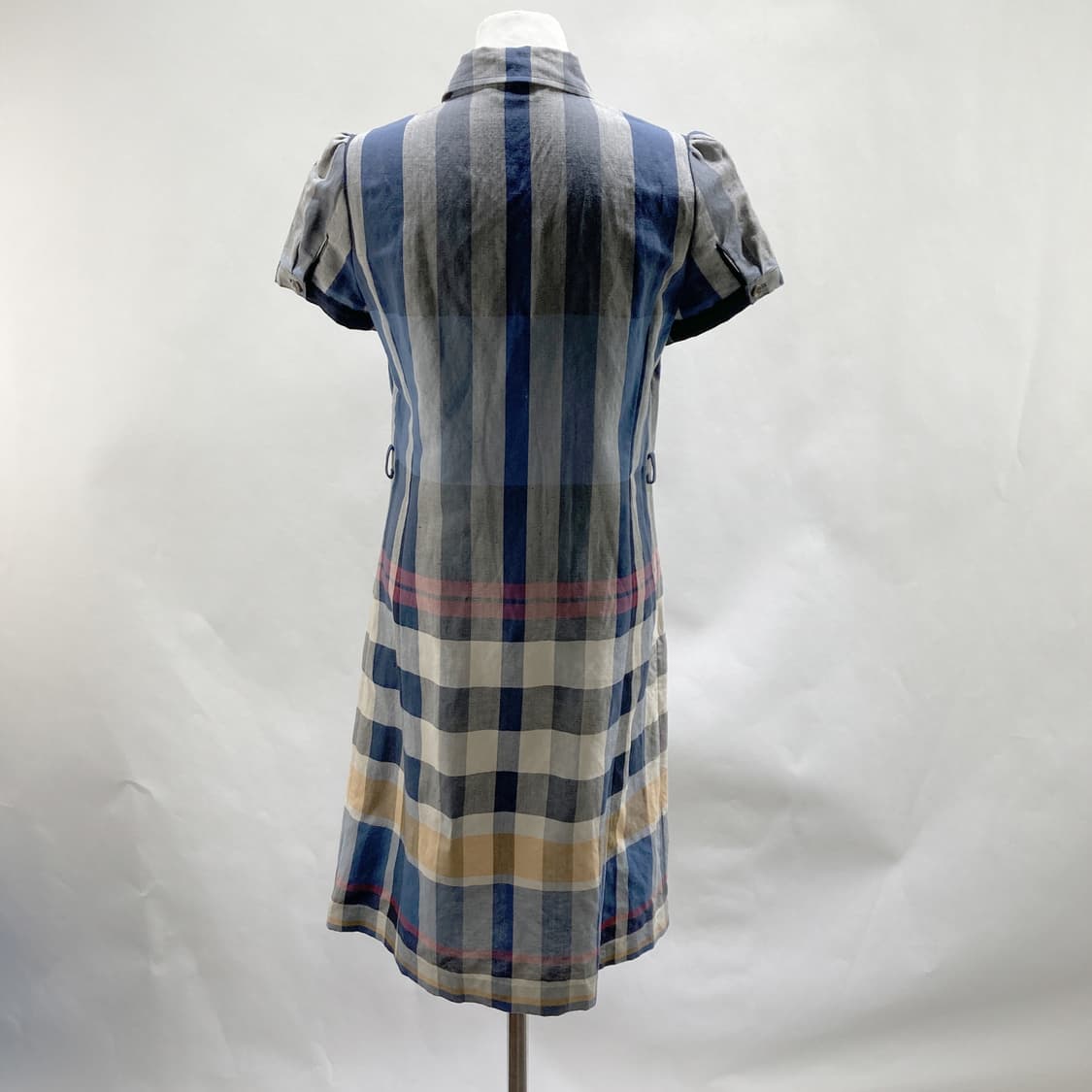 헤지스 린넨 카라 반팔원피스 체크 85  상품이미지3