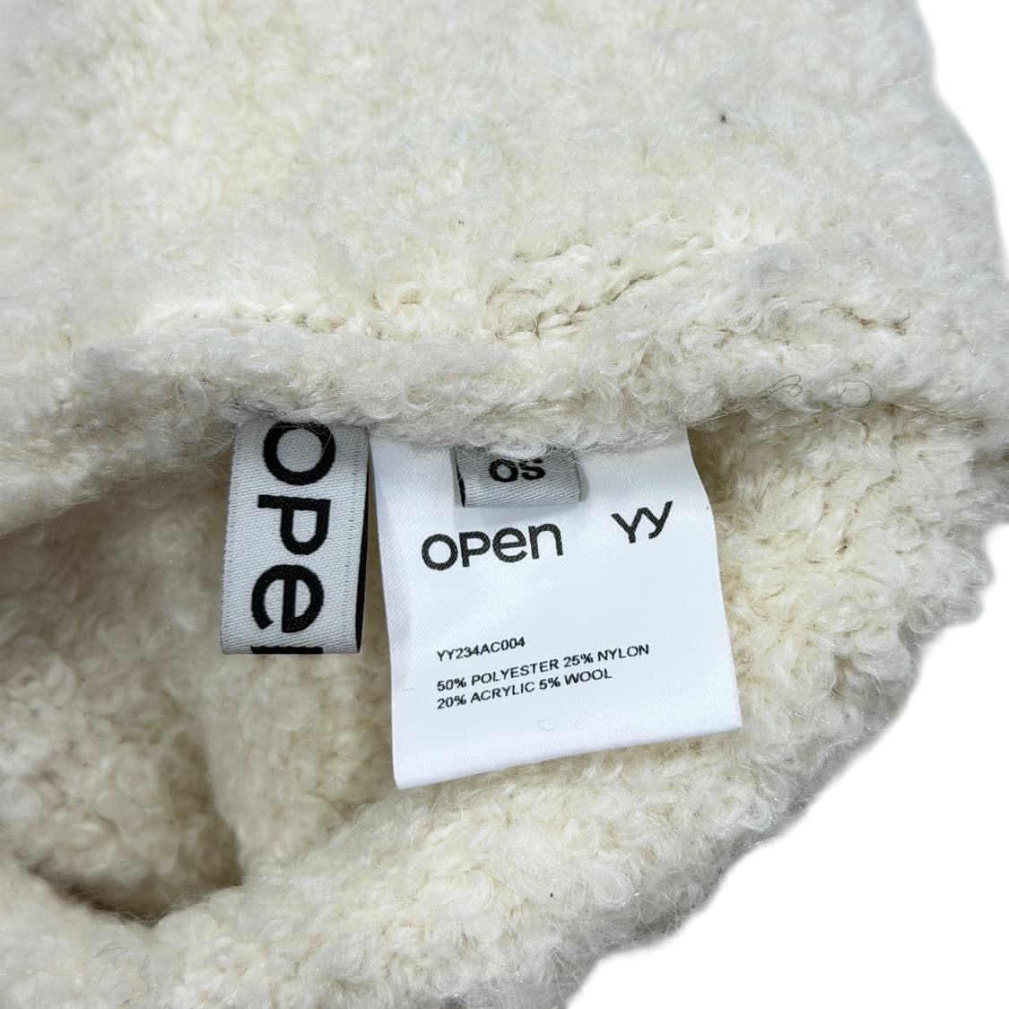 OPENYY 오픈와이와이 부클 비니 모자 아이보리 상품이미지4